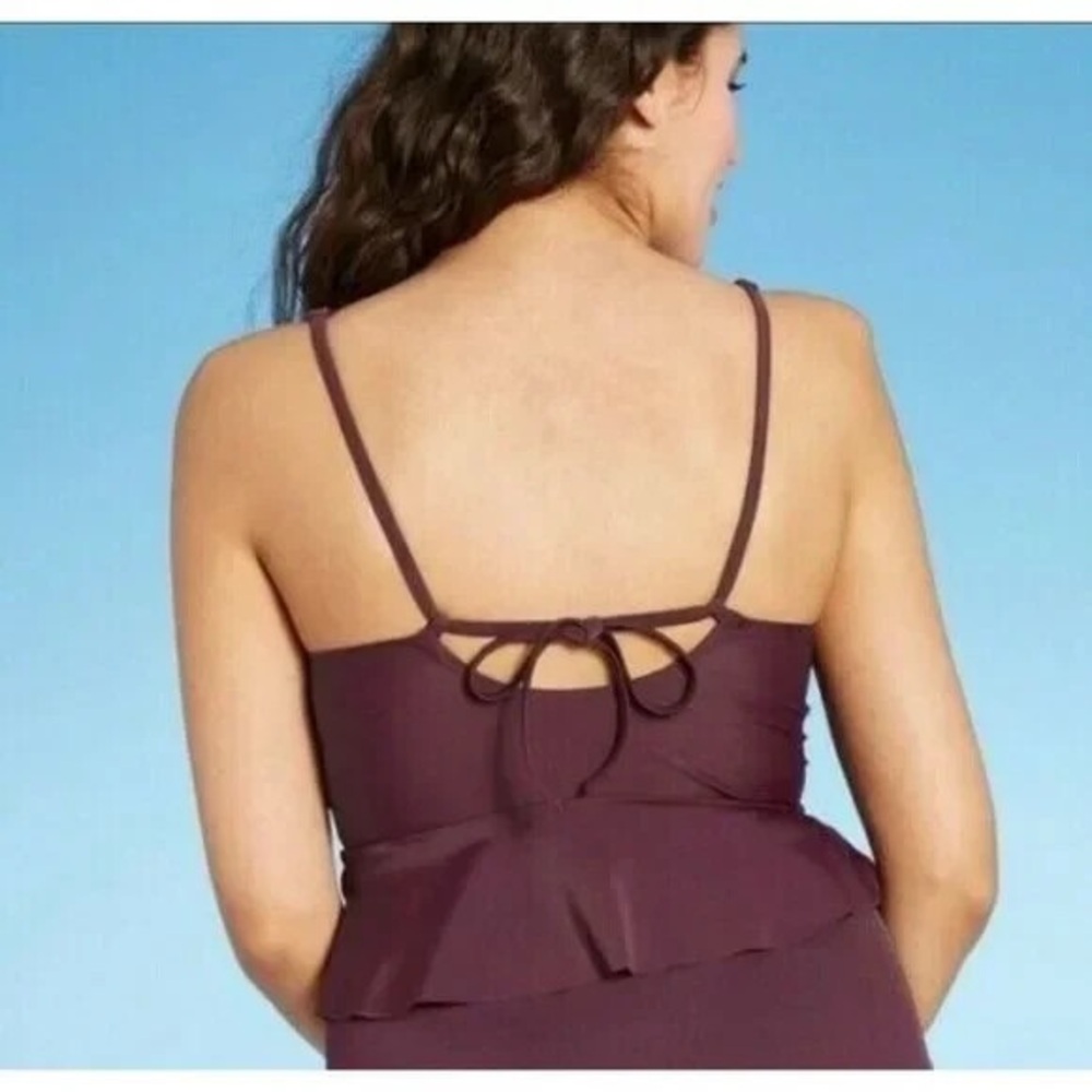 Kona Sol Peplum Swimsuit Top - Picture 2 of 6